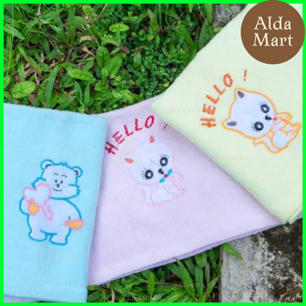 Handuk Bayi Ivory Warna Bordir Halus Lembut