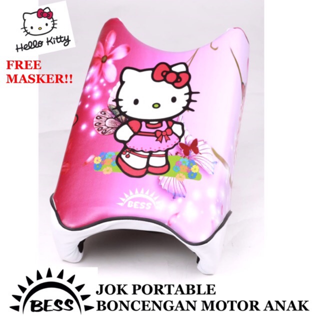 FREE MASKER &amp; BUBBLE WRAP!! JOK PORTABLE  PRINTING MULTIFUNGSI KURSI BONCENGAN MOTOR ANAK/ JOK MOTOR