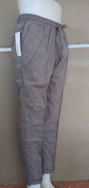 CELANA BAGGY PANT KOLOR PINGGANG, CELANA BAGGYPANTS, BAGGY PANT, CELANA BAHAN, CELANA KATUN WANITA,