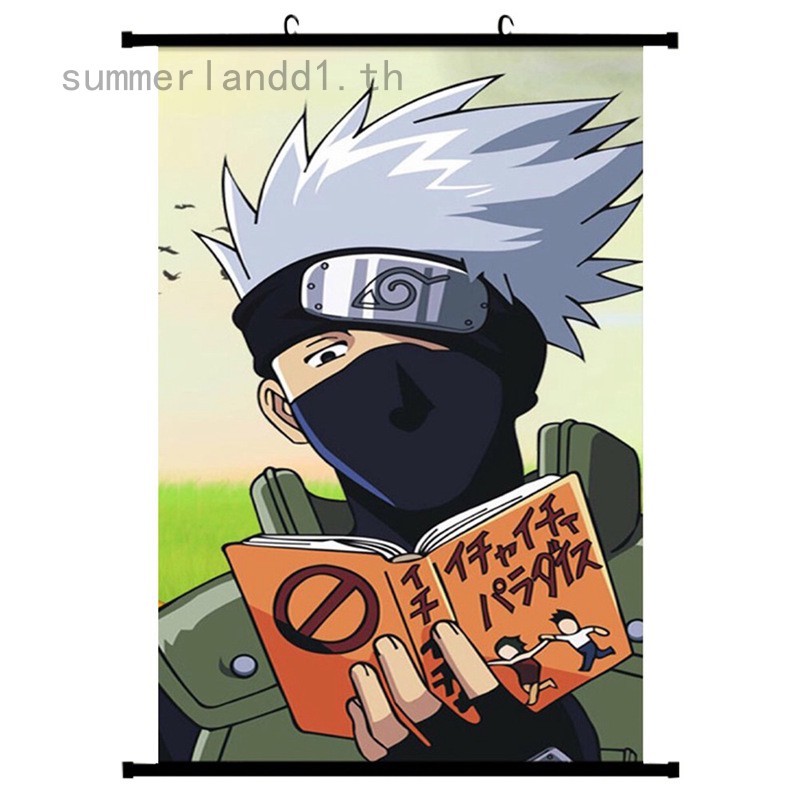 Anime Naruto Kakashi Hanging Wall Scroll Painting Canvas Wall Poster Wall Print Modern Art Poster Shopee Indonesia