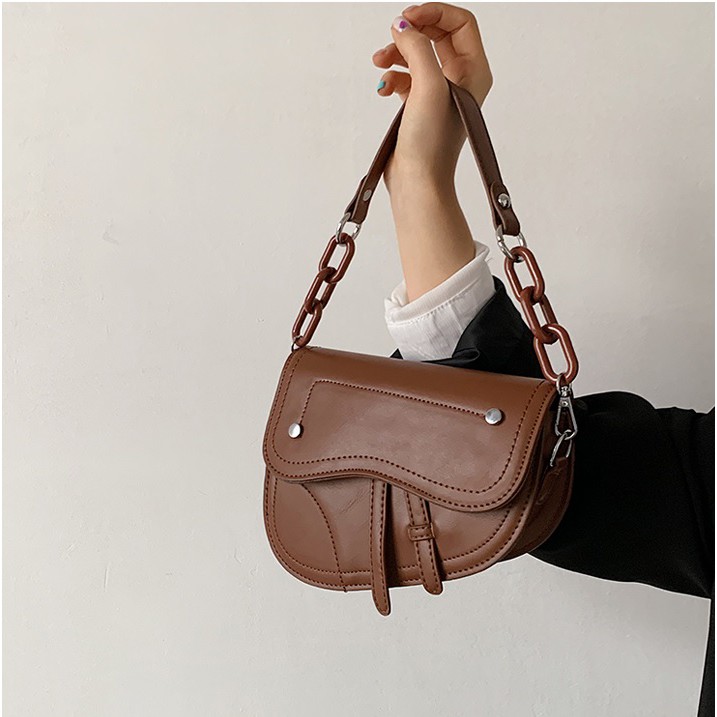BJ81773 - BLACK/BROWN/ORANGE/WHITE - TAS IMPORT TAS WANITA FASHION IMPORT MODIS ELEGAN TERMURAH TERLARIS TERBARU BAGSTORE JAKARTA TAS BATAM GT1773 BQ3478