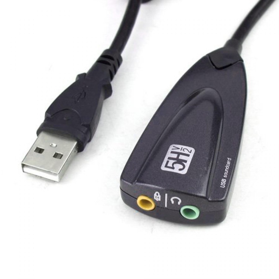 USB Sound Card Eksternal Virtual Channel 3D 7.1 Audio Adapter External