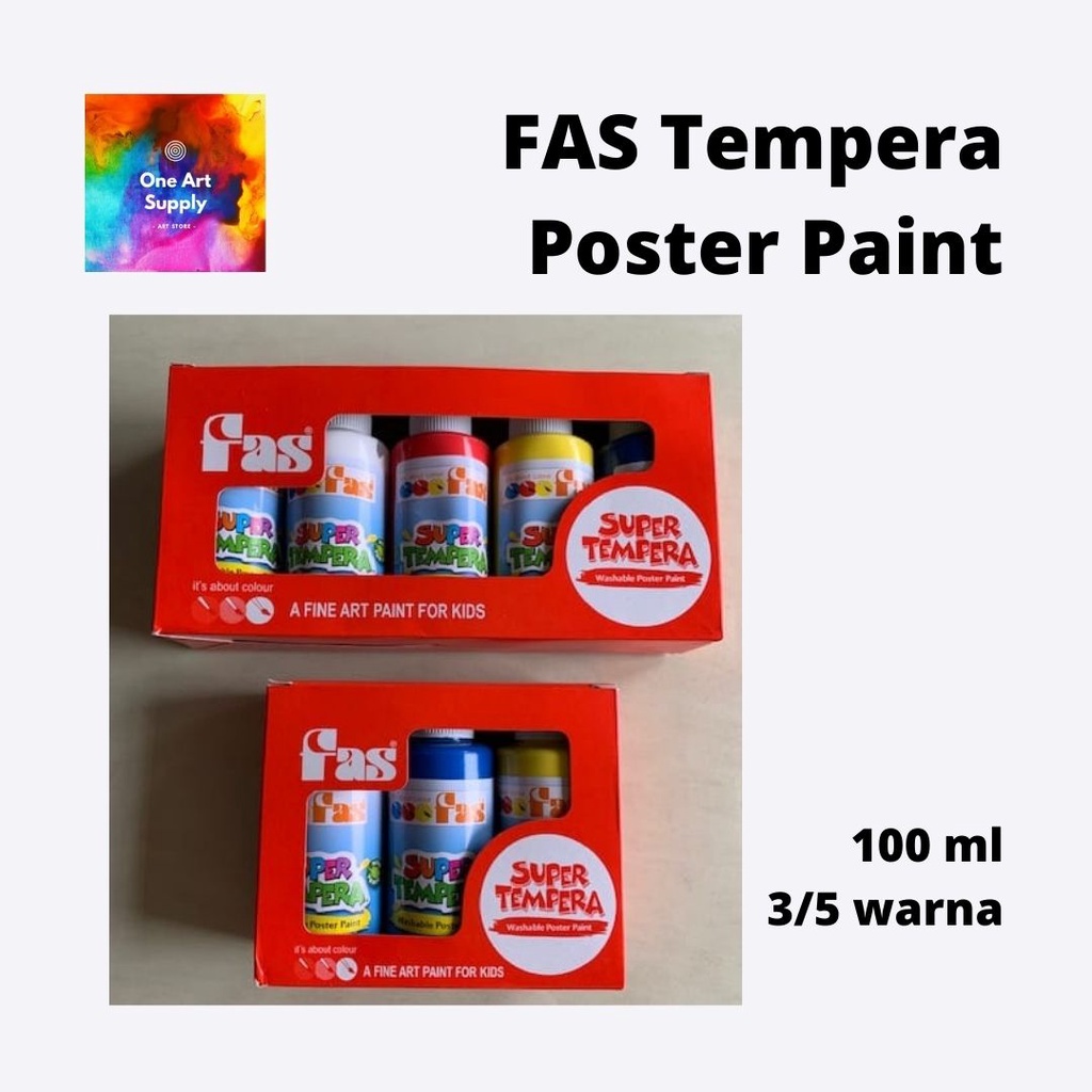 

FAS Super Tempera 100ml isi 3 warna atau 5 warna