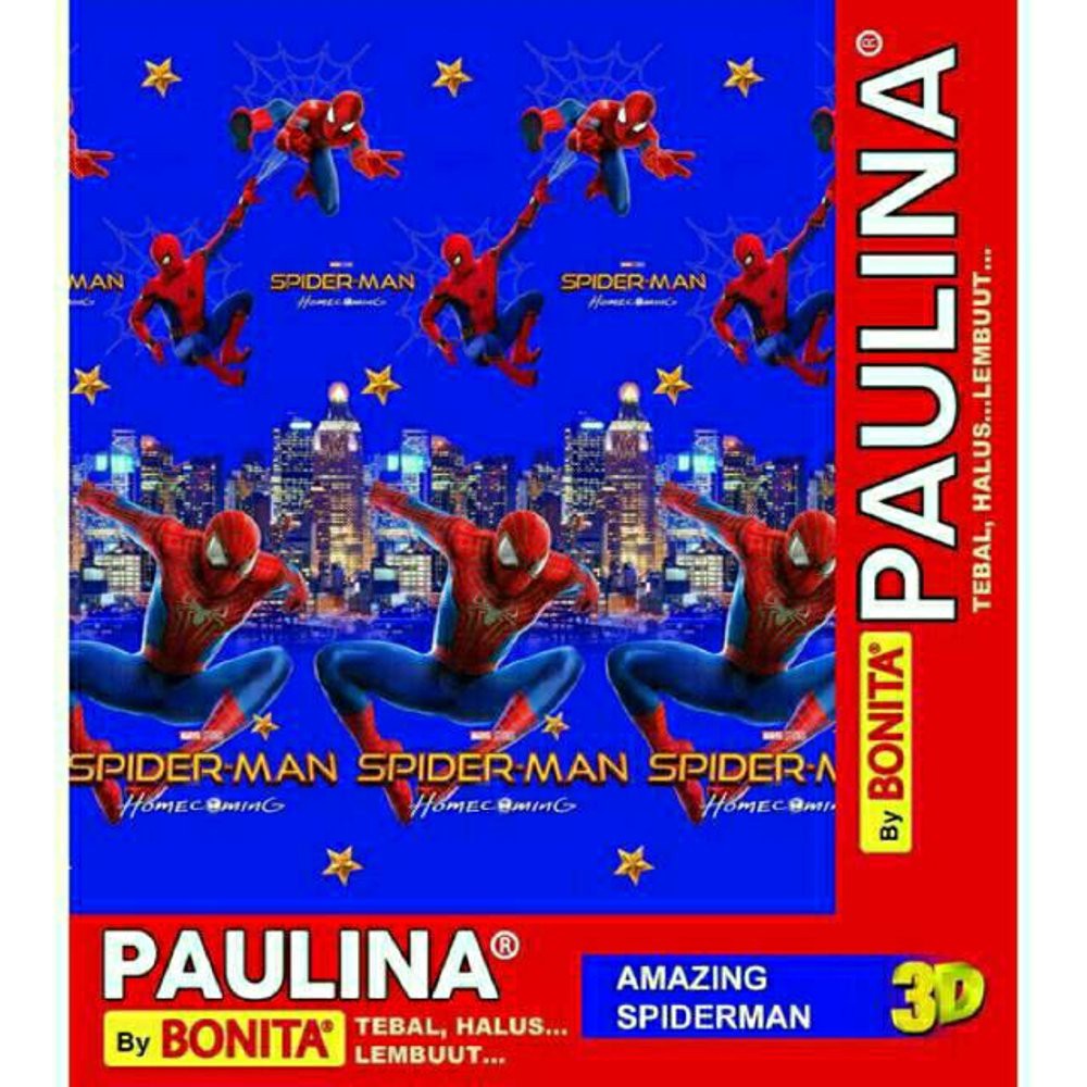 Selimut paulina by bonita motif spiderman 160x200