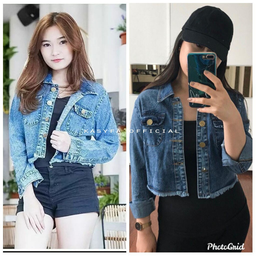 NIRINA CROP JEANS RAWIS // JAKET JEANS CROP NIRINA