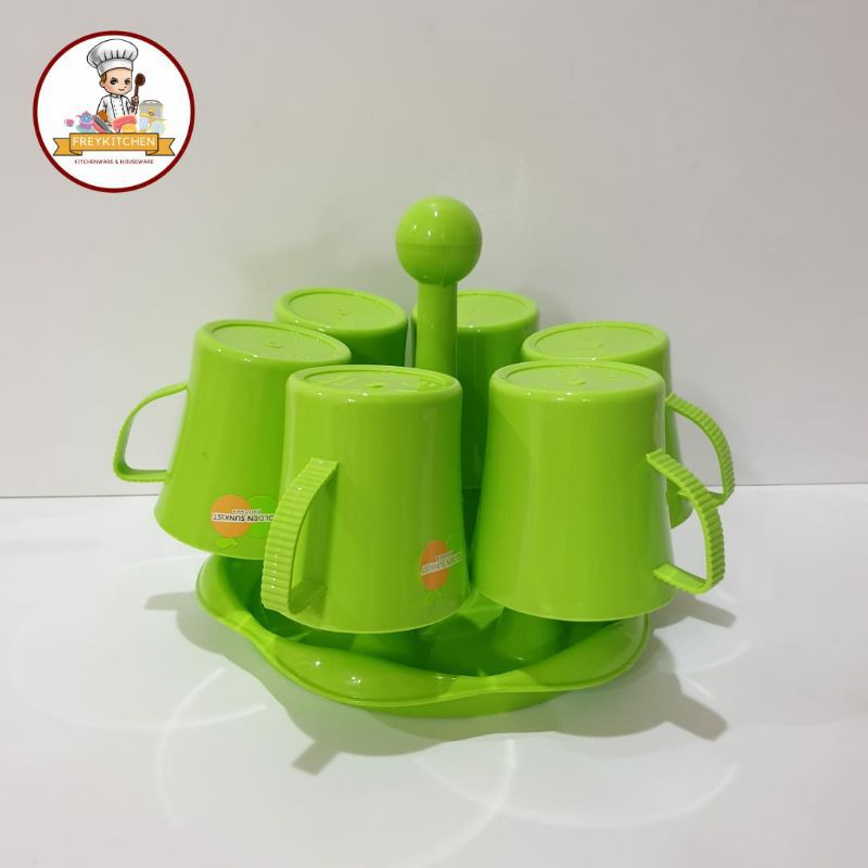 Tempat Gelas TG1037 + Gelas set isi 6pcs MOK7026