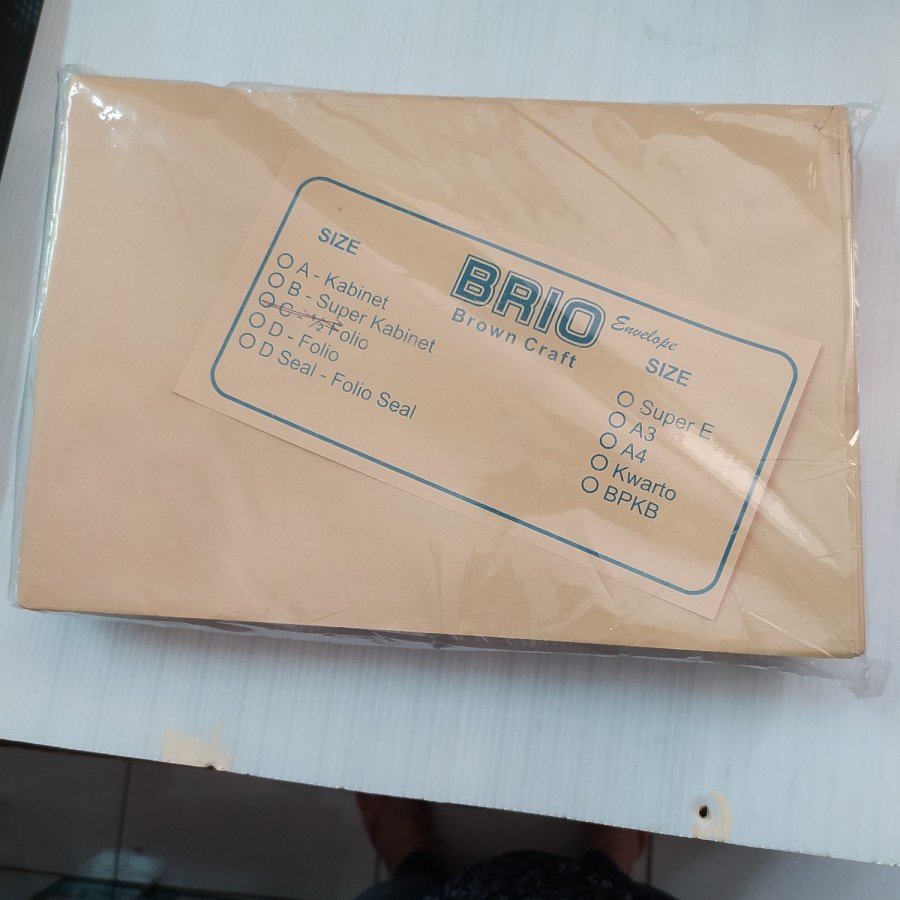

Amplop Coklat 1/2 Folio/Map Coklat 1/2 Folio/Envelope Samson 1/2 Folio