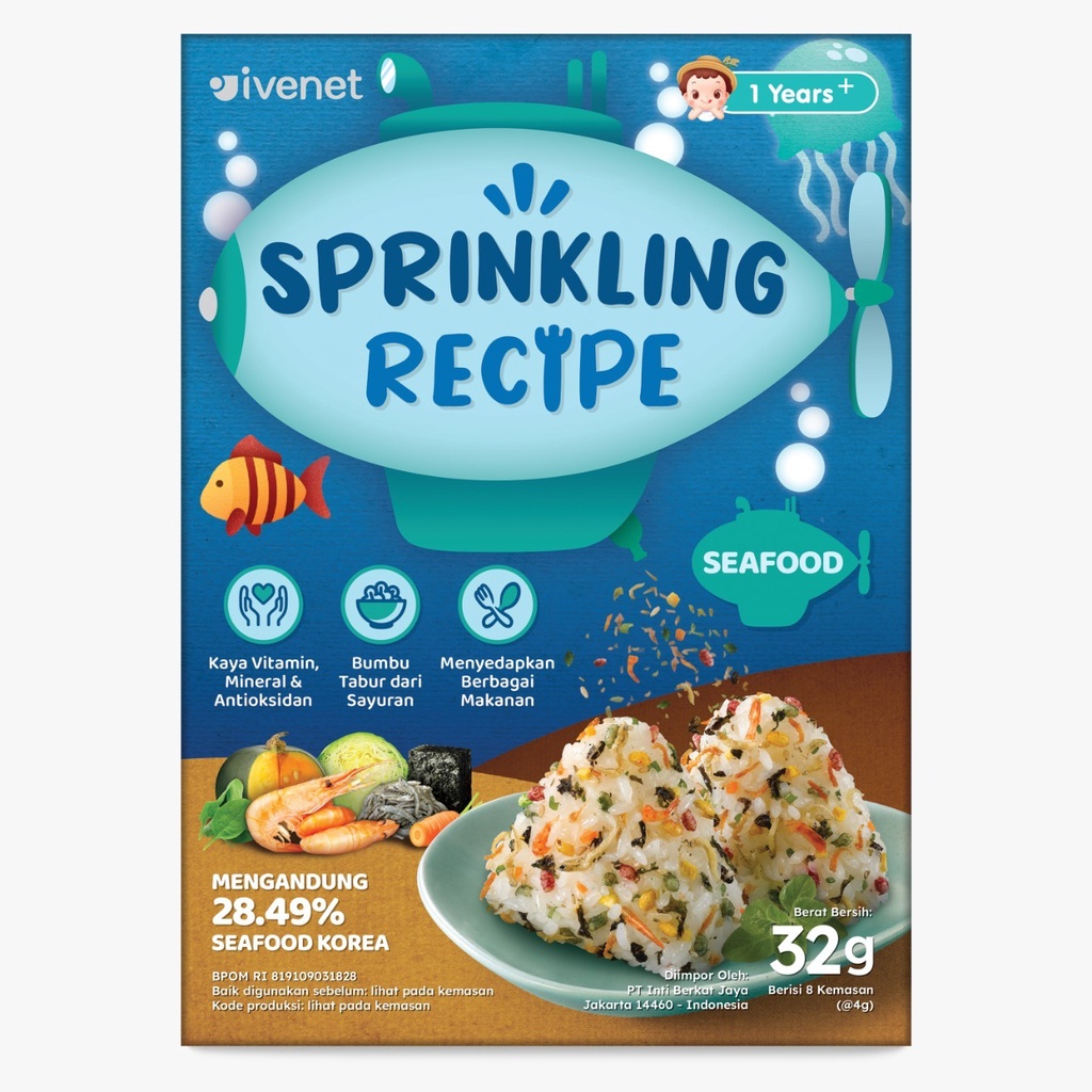 Ivenet Sprinkling Recipe Taburan Sayuran Kering Rasa Seafood 32g