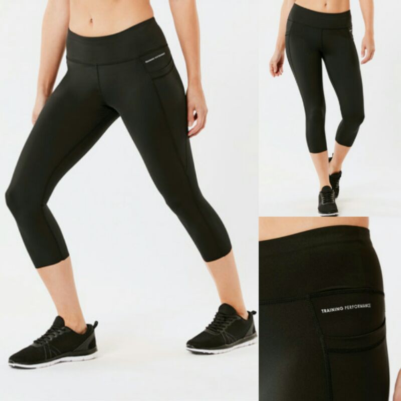 Anko Side Pocket Legging Capri Senam,Yoga