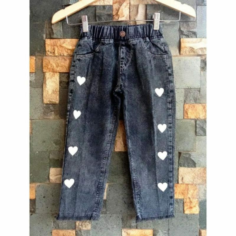 NEW JEANS ANAK LOVE || JEANS LOVE IMPORT || KULOT LOVE ANAK PEREMPUAN✓✓