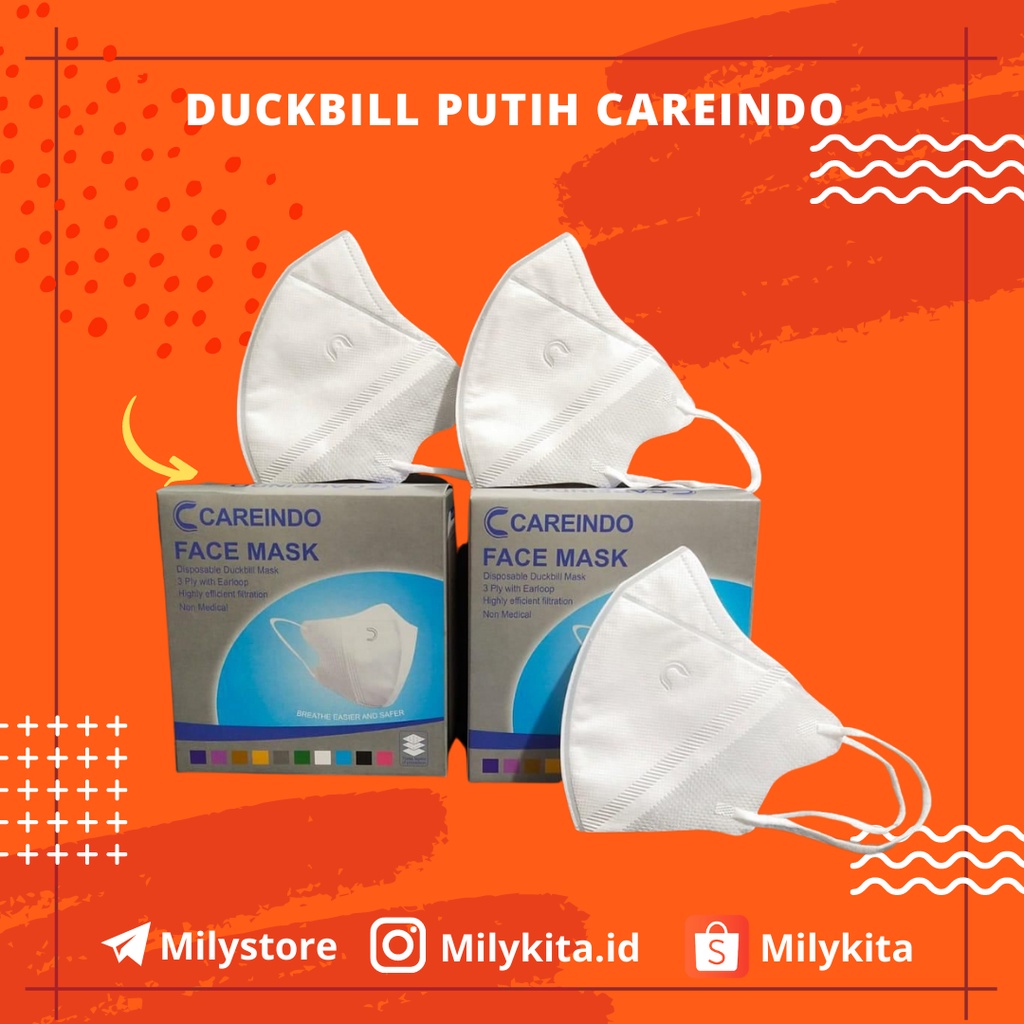 Duckbill Masker Mix Warna Y&amp;B Original Emboss 3ply Dewasa Earloop 50 Pcs Non Headloop