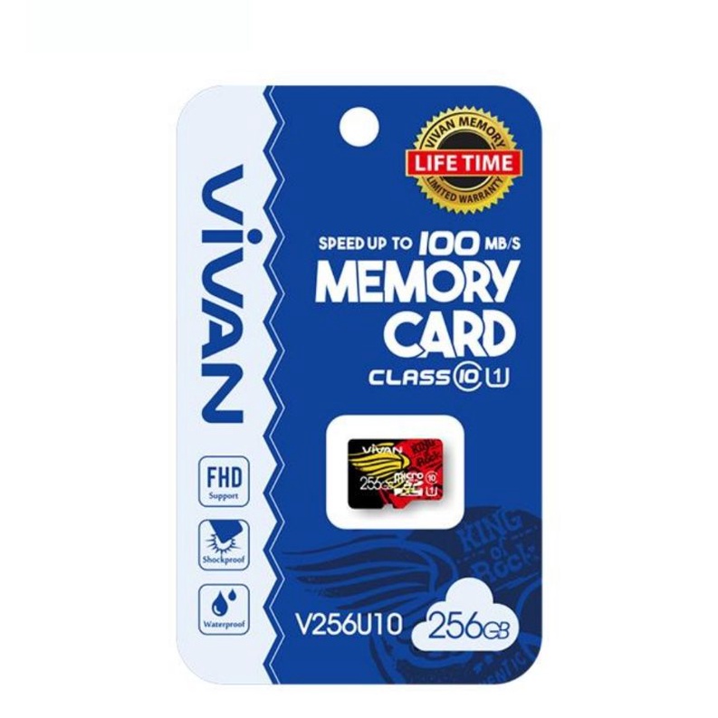 ORIGINAL MEMORI MMC VIVAN MicroSD Class 10 TF Card ( 256GB ) - V256U10