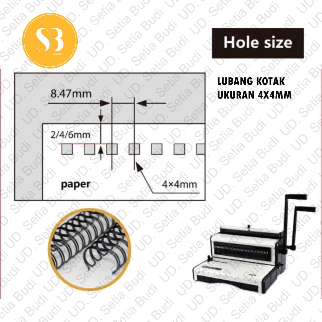 Mesin Jilid Spiral Kawat + Plastik GEMET 602D Asli dan Bergaransi