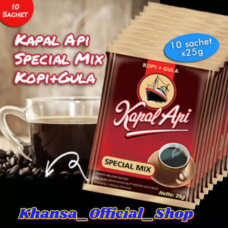 

KOPI KAPAL API Spesial Mix (25gr isi 10 sachet)