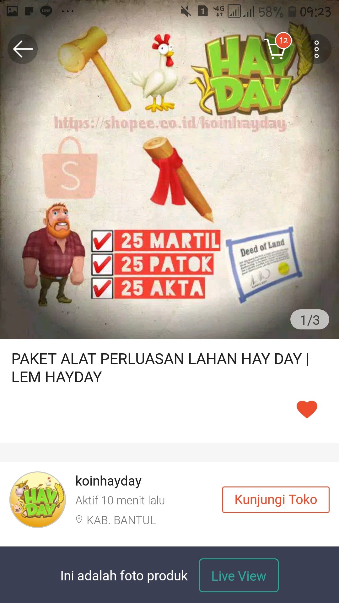 Paket Upgrade Peluasan Lahan Hay Day