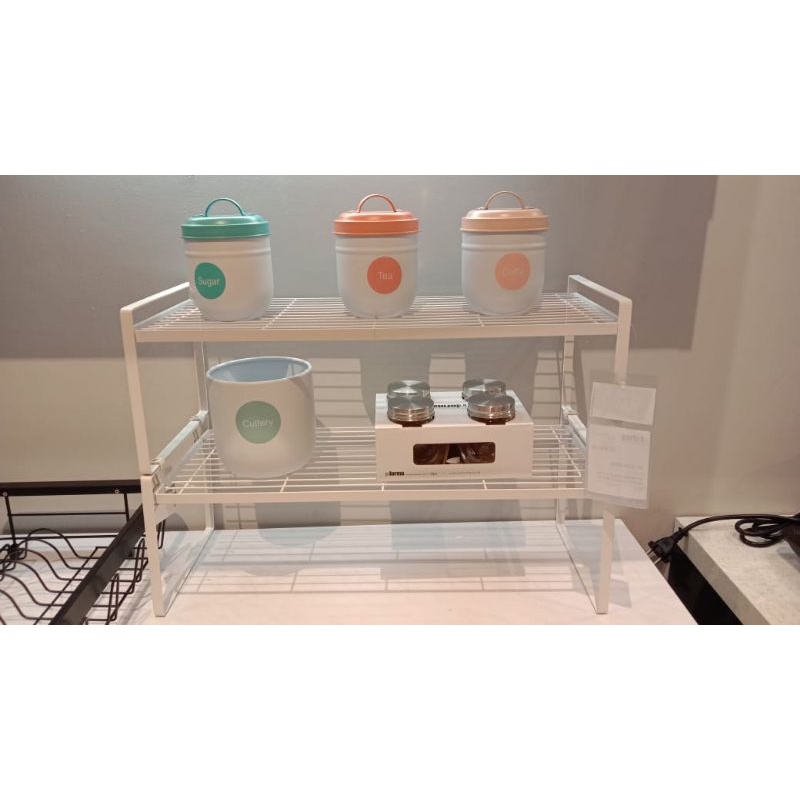 Rak bumbu 2 tingkat informa/Rak bumbu putih