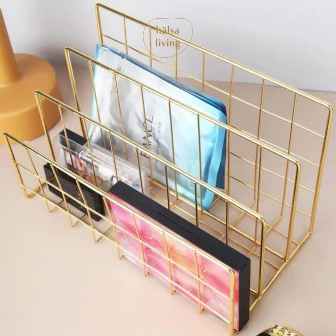 

Book, Folder, Magazine Rack Holder / Rak Buku, Map, Majalah - Gold Outletaltair