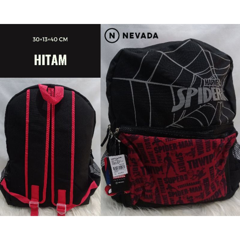 Nevada Tas sekolah anak laki-laki karakter Marvel Spiderman I Tas ransel cowok I Tas punggung