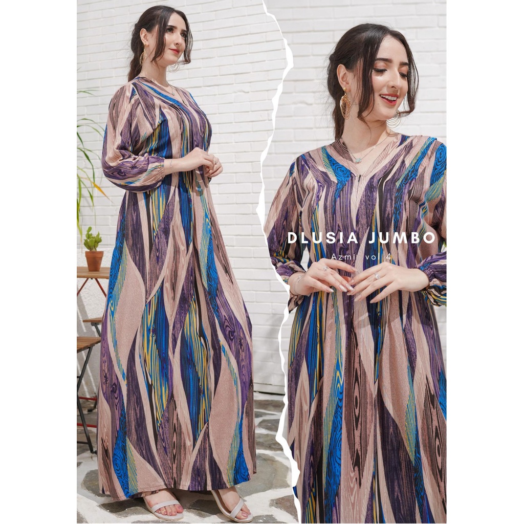 Daster Arab Dlusia Azmi Jumbo Free masker by Dlusia original