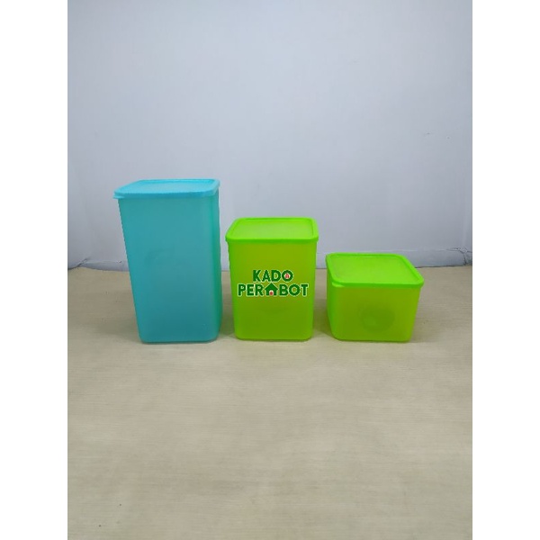 toples segi lemony - toples plastik persegi - toples makanan segi