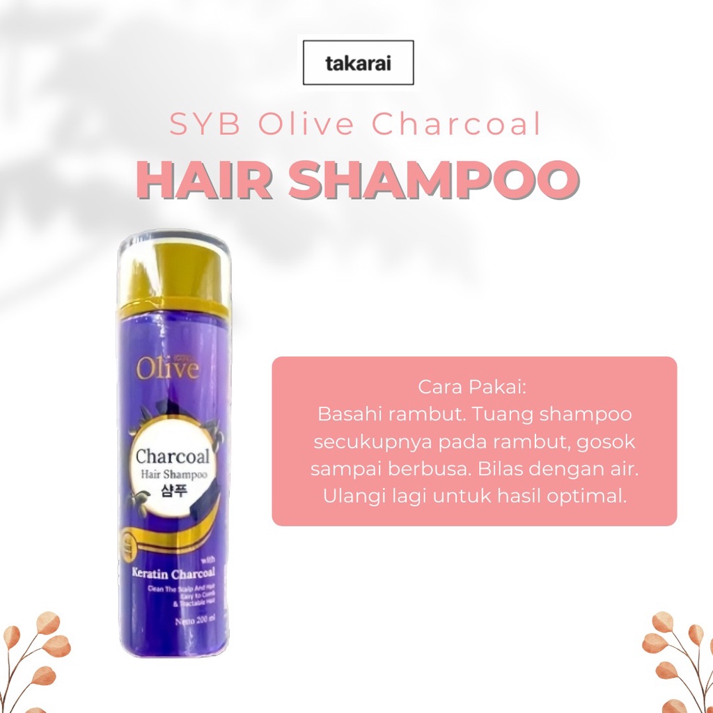 [COD] SYB Olive Charcoal Shampo Hair Care Series Treatment Rambut Anti Kusut with Keratin - BPOM 200ML