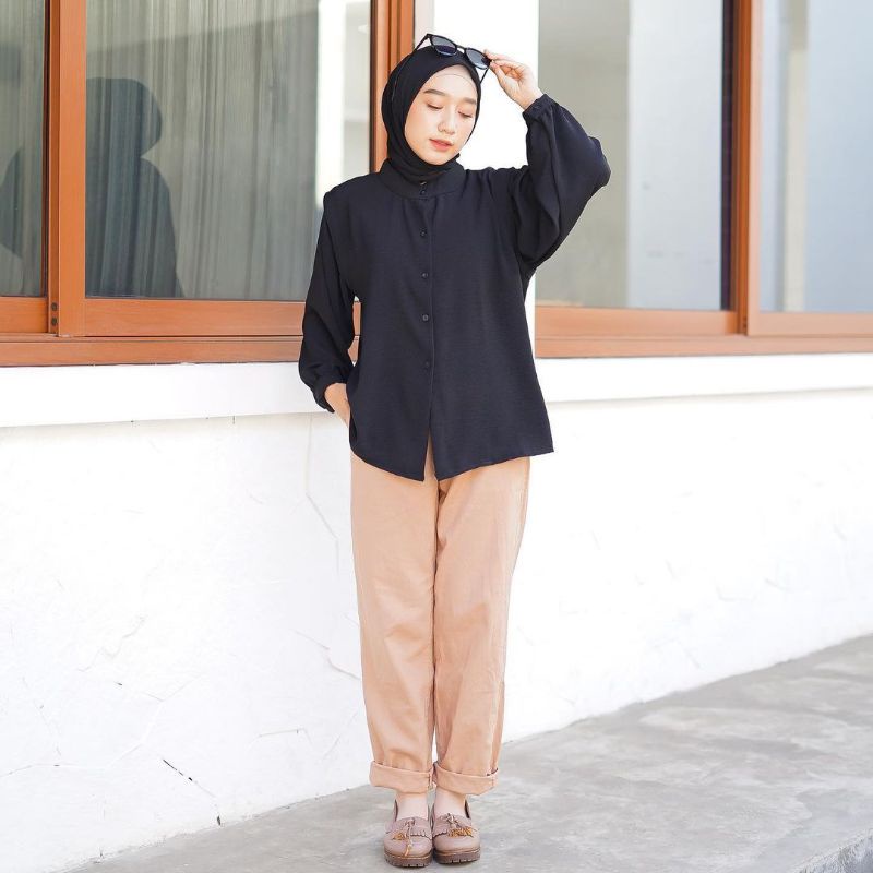 BAJU WANITA - ANAYA SHIRT - KAMEJA WANITA - ATASAN KOREA - BLOUSE WANITA - PAKAIAN WANITA- ATASAN