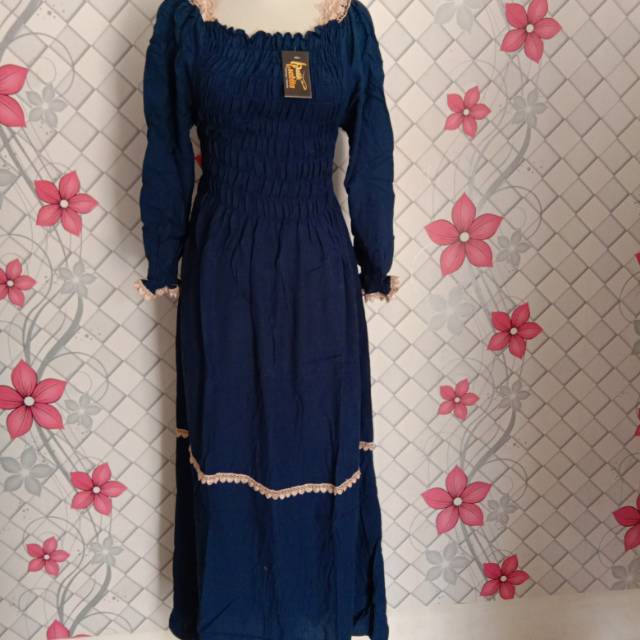 Gamis Renda Santung Tebal