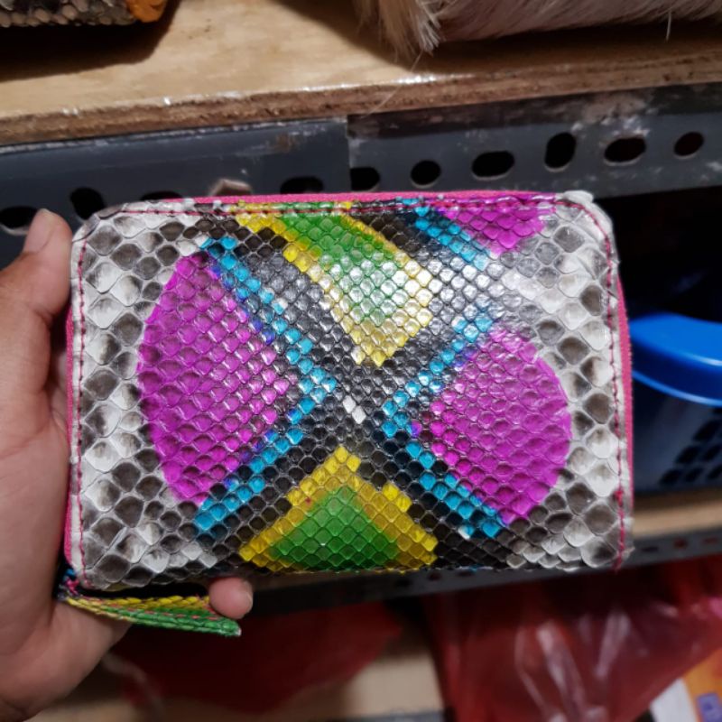 dompet koin kulit ular phyton | dompet kulit asli | dompet kulit wanita | dompet mini kulit asli | d