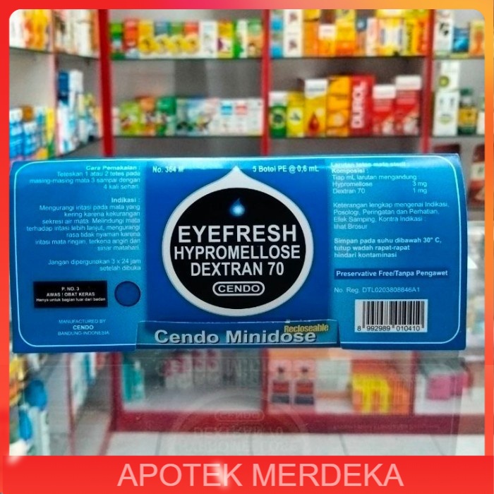 Cendo Eyefresh Minidose 0.6 ml / tetes mata cendo / eye fresh / obat mata lelah