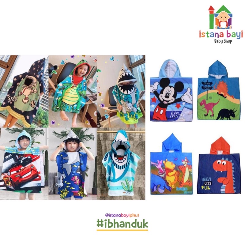 Handuk Ponco anak karakter/Handuk Ponco Murah / Ponco DF /Handuk Renang