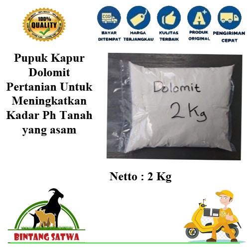 Pupuk Kapur Pertanian Dolomit Premium 2kg