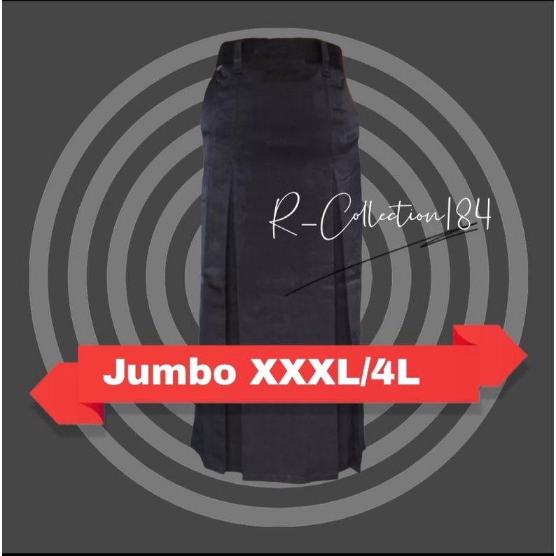 BELAH DUA SUPER JUMBO XXXL/4L &amp; XXXXL/L5 Rok SPAN BELAH DUA Sekolah Kerja Hitam Putih Biru SMP Coklat Pramuka