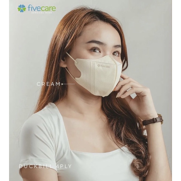 FIVECARE Masker Duckbill 4ply Surgical Face Mask isi 25 pcs | 50 pcs