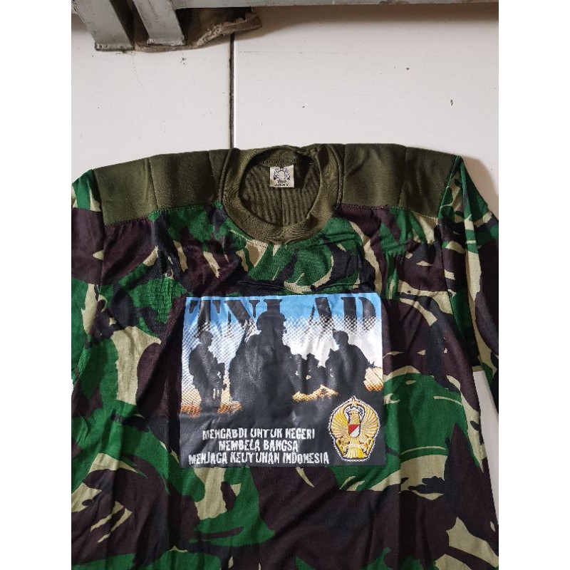 Kaos Bantalan Loreng TNI AD|kaos Loreng TNI lengan panjang|Kaos penembak loreng TNI AD | Kaos TNI AD
