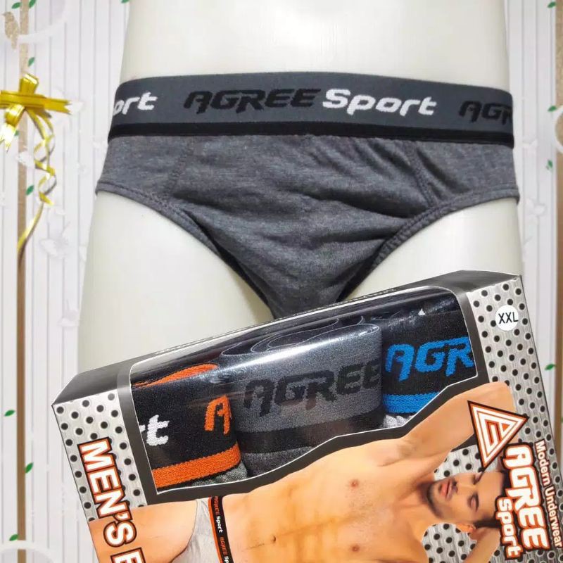 (3pc) CD CELANA DALAM PRIA / CD AGREE SPORT 2311B BEST SELLER