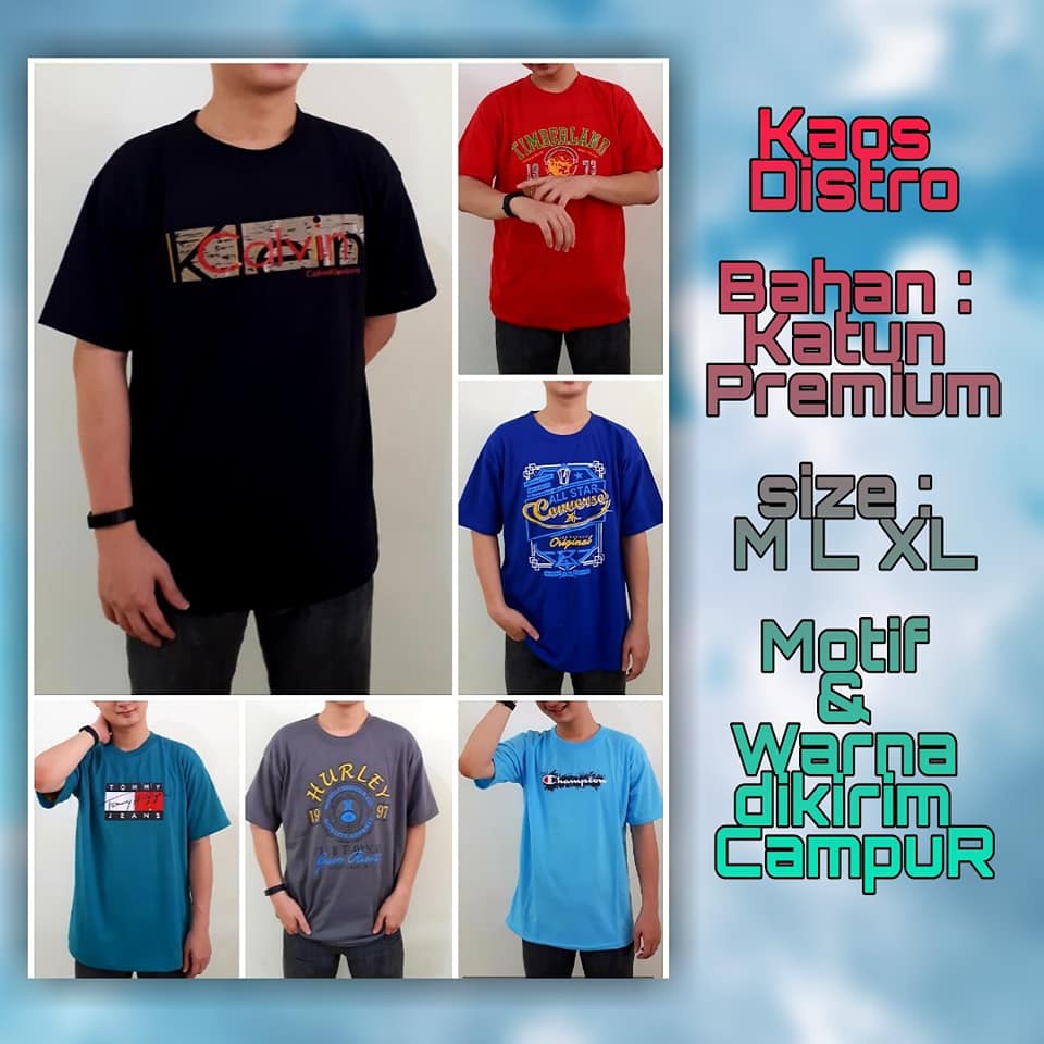 Baju Kaos Distro Motif Random Shopee Indonesia