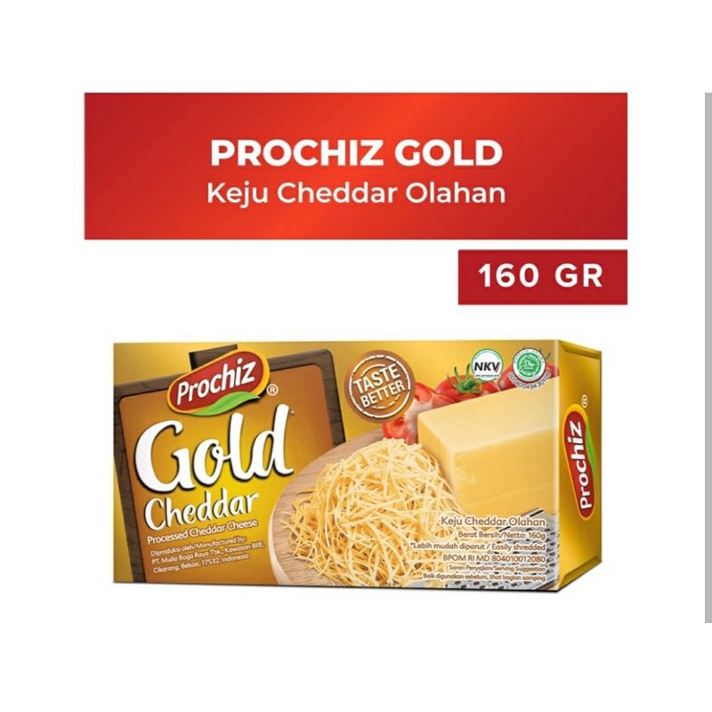 

PROCHIZ Gold Keju Cheddar Olahan 160g