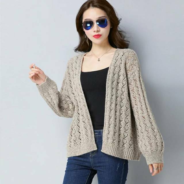  PREMIUM  Cardigan Rajut Kardigan Jaring outer ootd ...