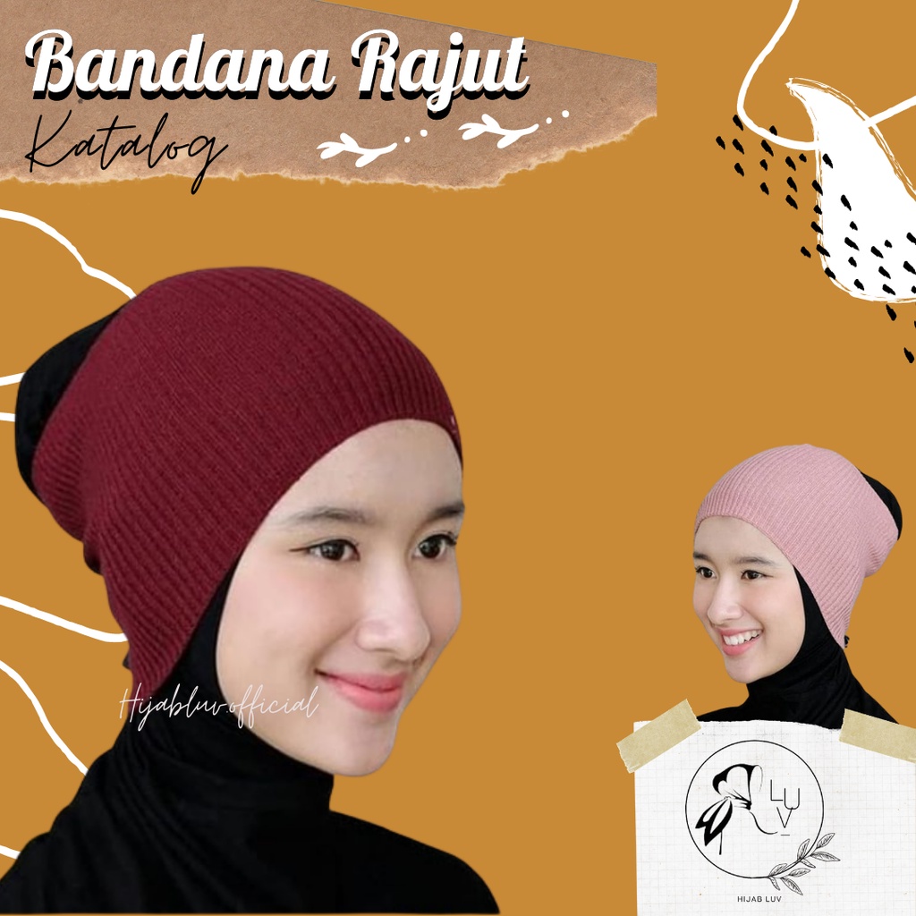 BANDANA CIPUT RAJUT ALAS HIJAB RINGAN PREMIUM ANTI LICIN TANPA CEPOL