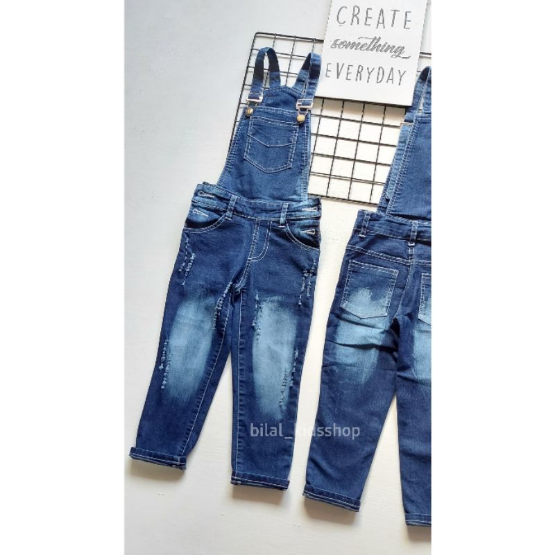 OVERALL JEANS PANJANG ANAK UNISEX 2-12TH