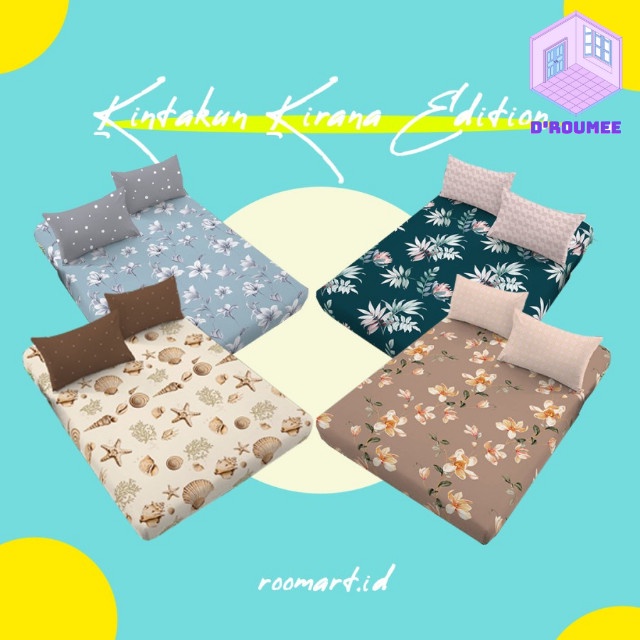 Sprei Deluxe Kintakun Motif Anak & Dewasa Ukuran 160x200 Queen & 180x200 King Fitted Tinggi 25