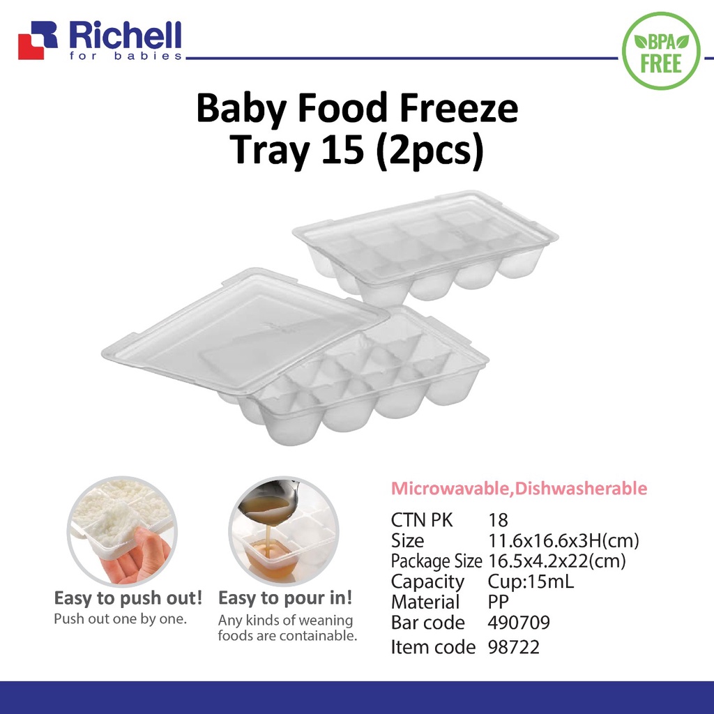 Richell Food Freezer Tray