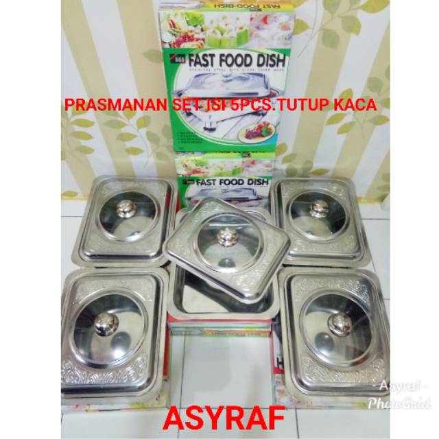 PRASMANAN SET ISI 5PCS TUTUP KACA
