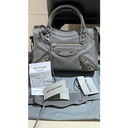 Balenciaga bag mini city edge griss acier shw 2022. Like NEW