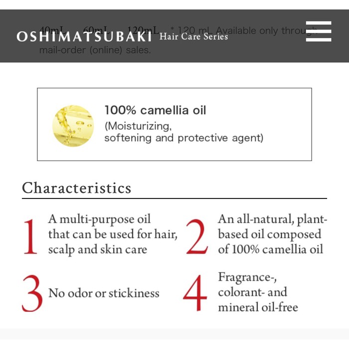 Bagus Oshima Tsubaki Oil For Hair 40 Ml Best Seller Camelia Oil