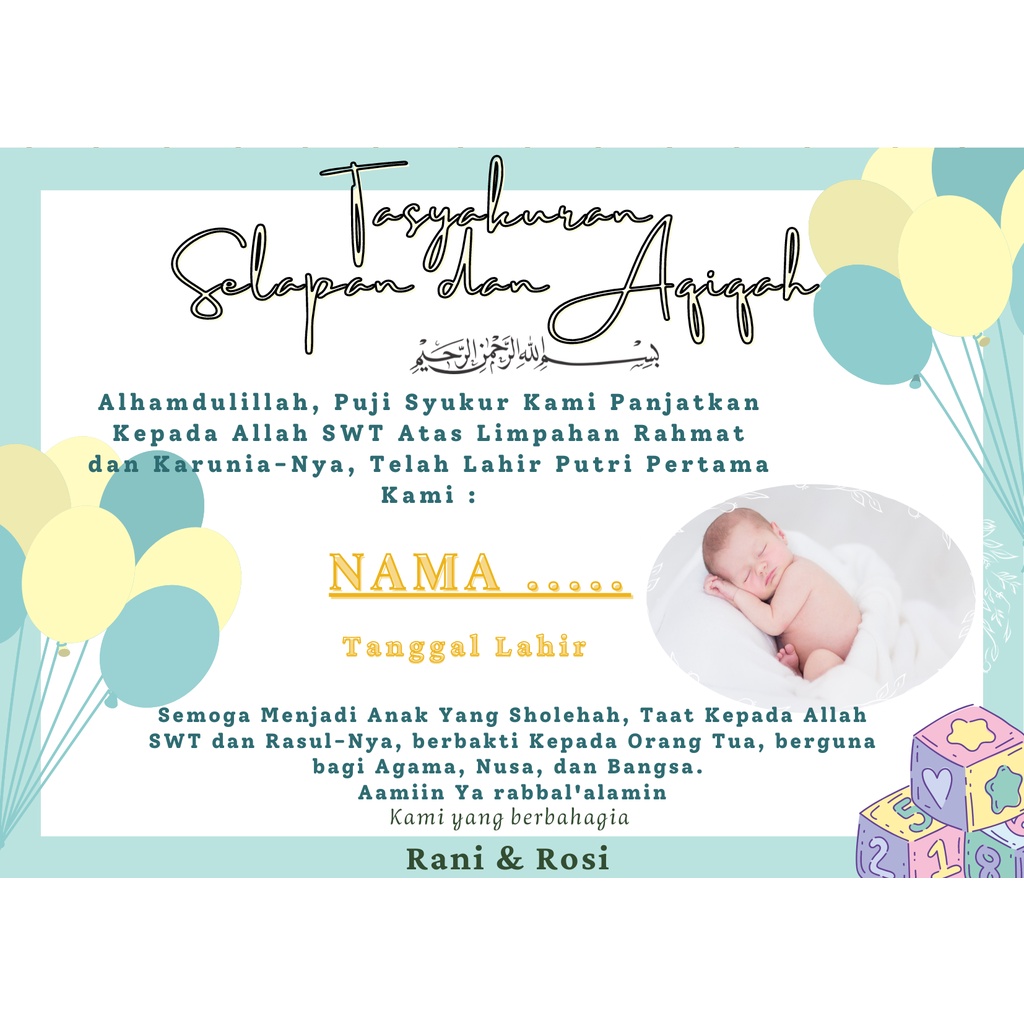 

Label Stiker Kardus Selapan / aqiqah Kertas Tempelan Kardus