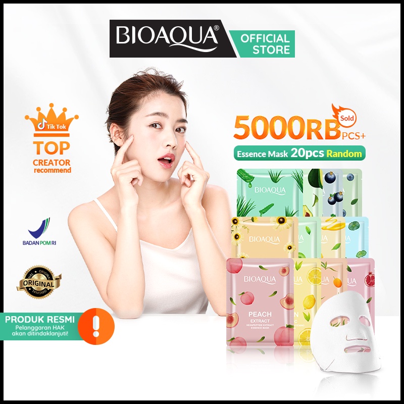 BIOAQUA sheet mask 12 pcs 20 pcs Face Mask Masker Wajah