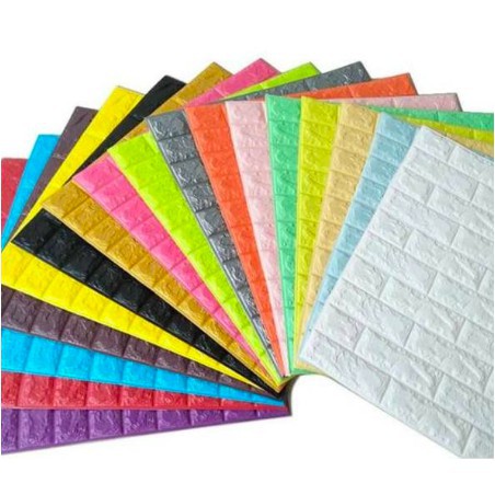 Wallpaper Dinding Foam 3D Kecil Motif Batu Bata / Wallpaper Dinding Foam GM509 / 521 [1KG=26PCS]-2