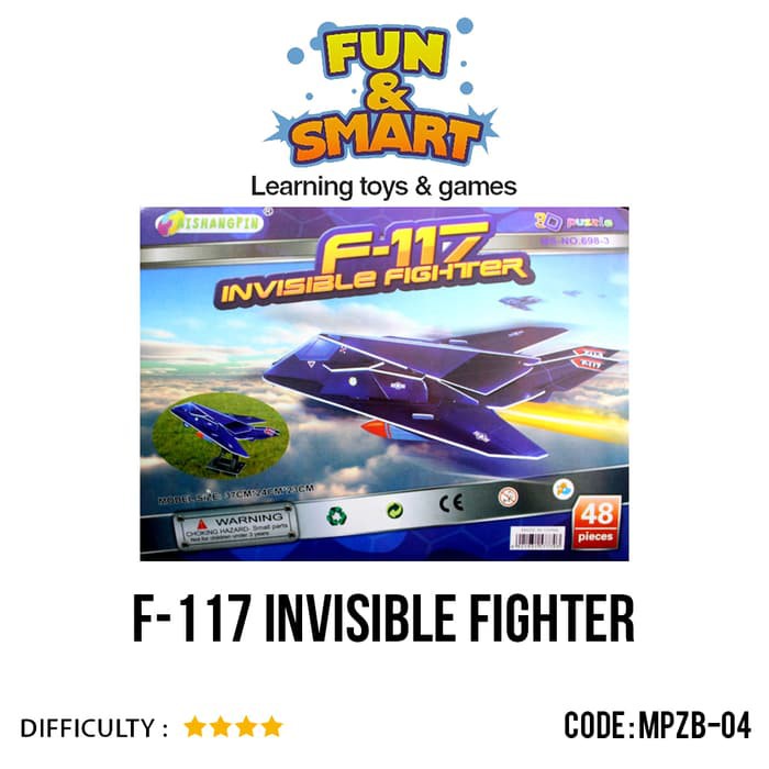 3d puzzle pesawat Invisible Fighter