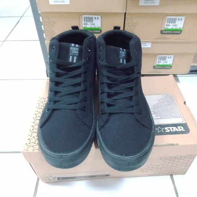 Sepatu Sekolah Bata Original North Star Full Black